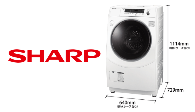SHARPの10kgドラム式洗濯乾燥機ES-H10F-WL